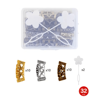 Dreamfix Health & Beauty Dreamfix 32Pcs African Hair Beads 4 Style