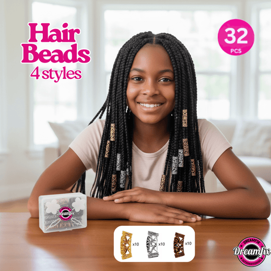 Dreamfix Health & Beauty Dreamfix 32Pcs African Hair Beads 4 Style