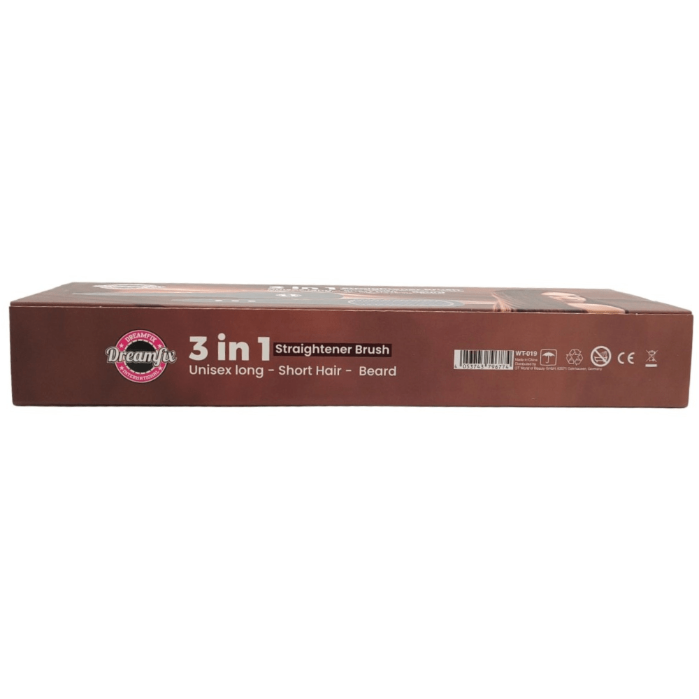 Dreamfix Health & Beauty Dreamfix Adjustable Heated Straightening Ceramic Brush (Black)