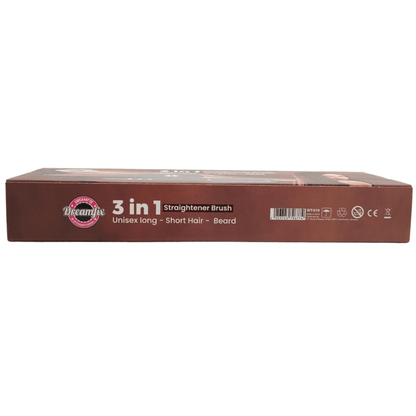 Dreamfix Health & Beauty Dreamfix Adjustable Heated Straightening Ceramic Brush (Black)