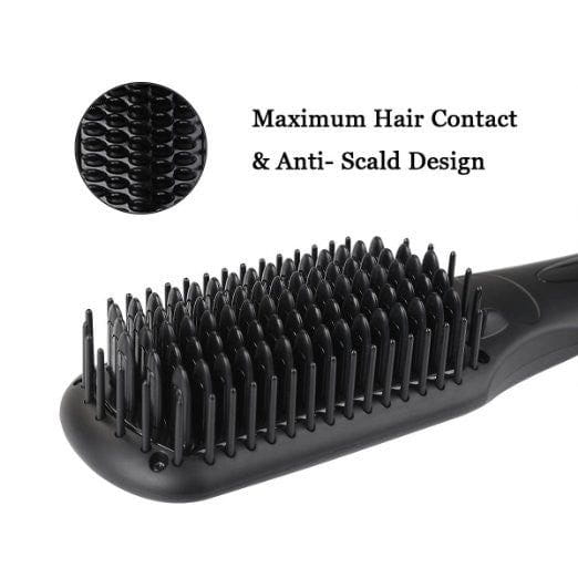 Dreamfix Health & Beauty Dreamfix Adjustable Heated Straightening Ceramic Brush (Black)