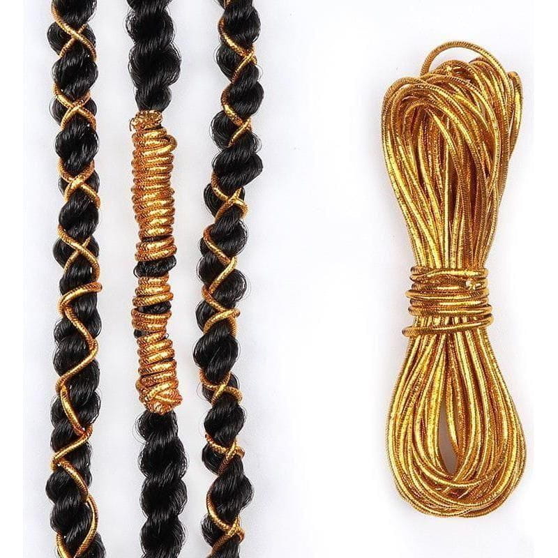 Dreamfix Health & Beauty Dreamfix Gold &Silver Braided Hair Cord 1 meter String Accessories