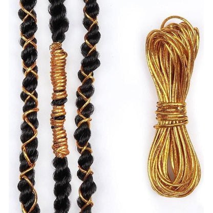Dreamfix Health & Beauty Dreamfix Gold &Silver Braided Hair Cord 1 meter String Accessories