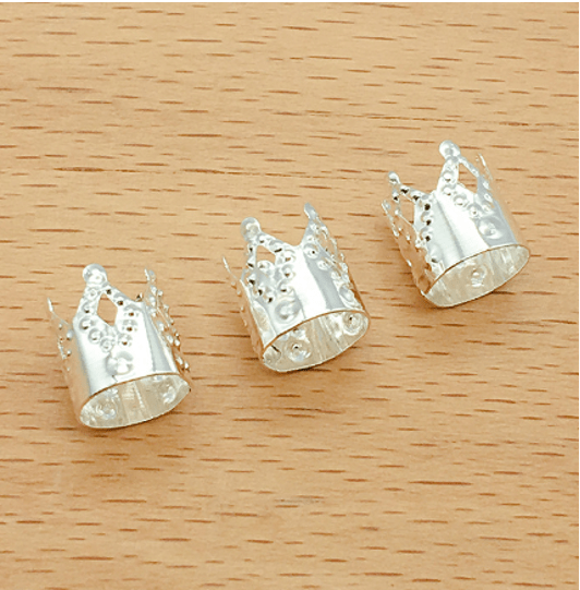 Dreamfix Health & Beauty Dreamfix Gold & Silver Crown Buckle Hair Beads Ring 24pcs