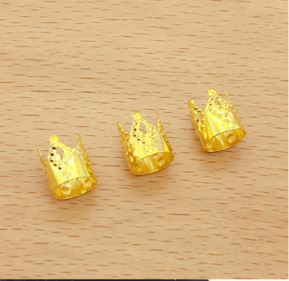 Dreamfix Health & Beauty Dreamfix Gold & Silver Crown Buckle Hair Beads Ring 24pcs