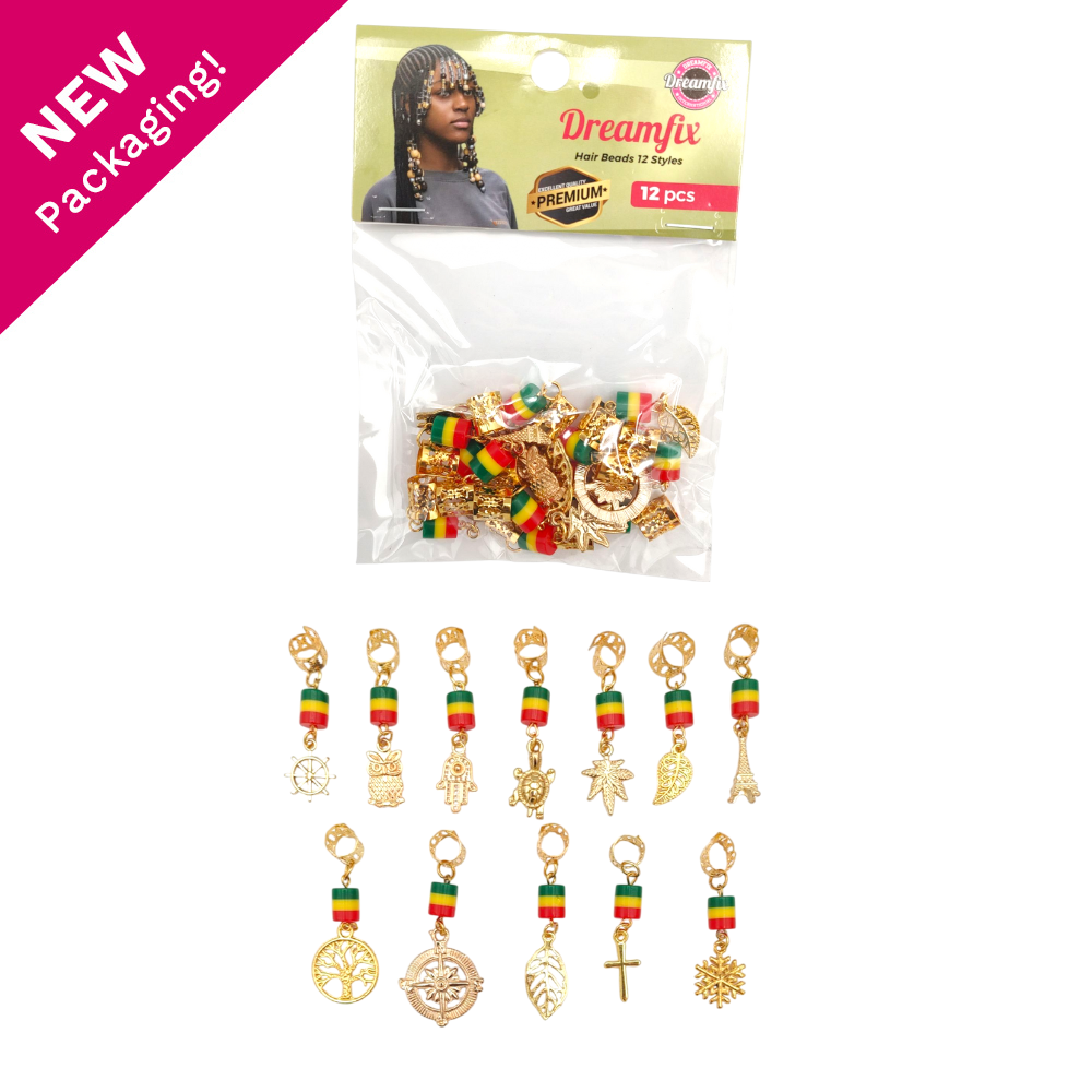 Dreamfix Health & Beauty Dreamfix Golden Metal Hair Dreadlock Beads 12pcs