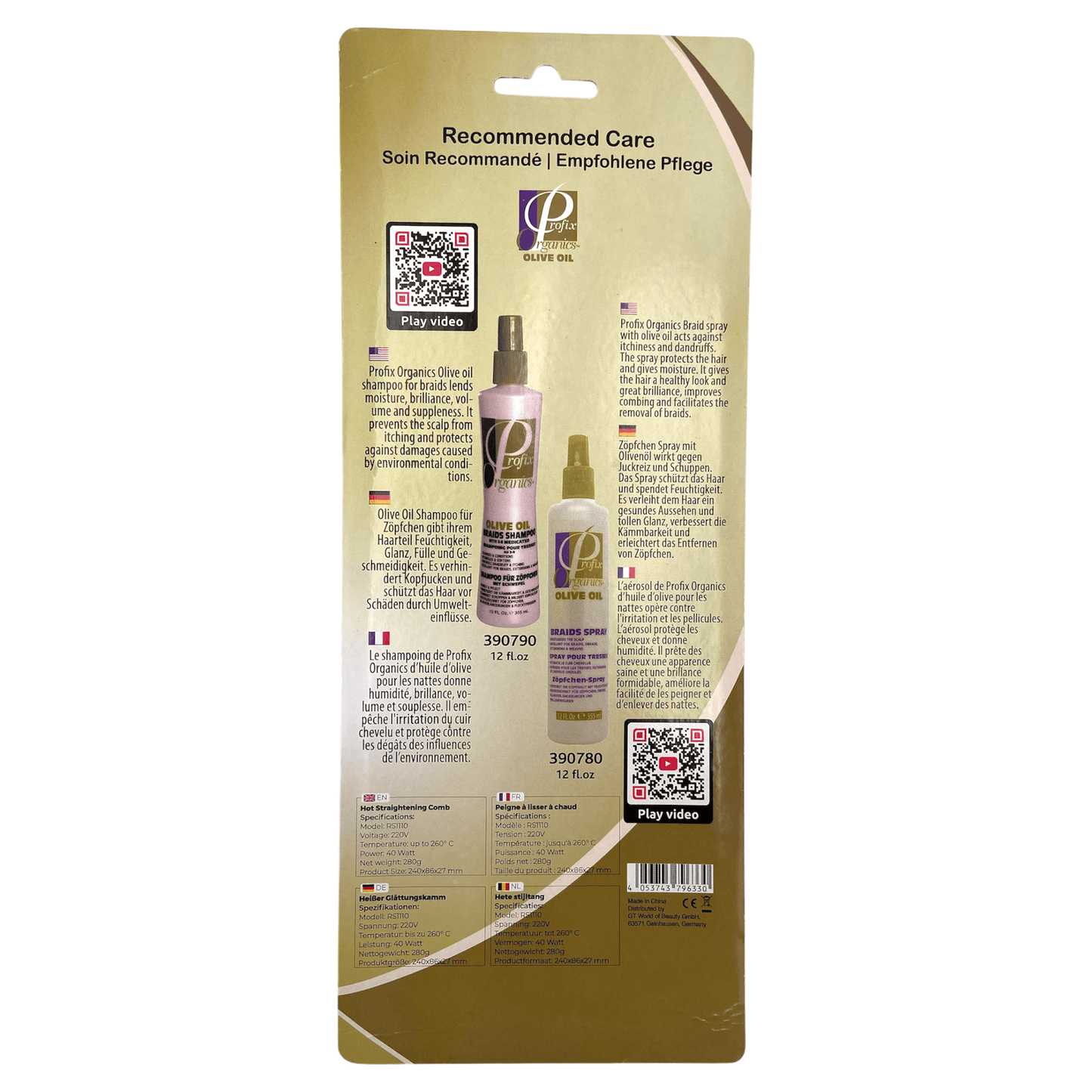 Dreamfix Health & Beauty Dreamfix Hot Straightening Comb 280g