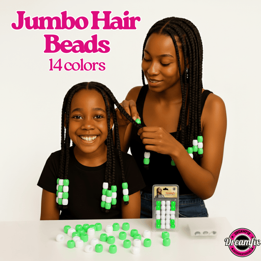 Dreamfix Health & Beauty Dreamfix Large Hole Plastic Hair Beads Kids 24pcs