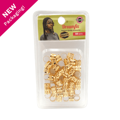 Dreamfix Health & Beauty Dreamfix Open Rings Hair Beads Gold 50Pcs Dreamfix Open Rings Hair Beads Gold /Silver 50Pcs