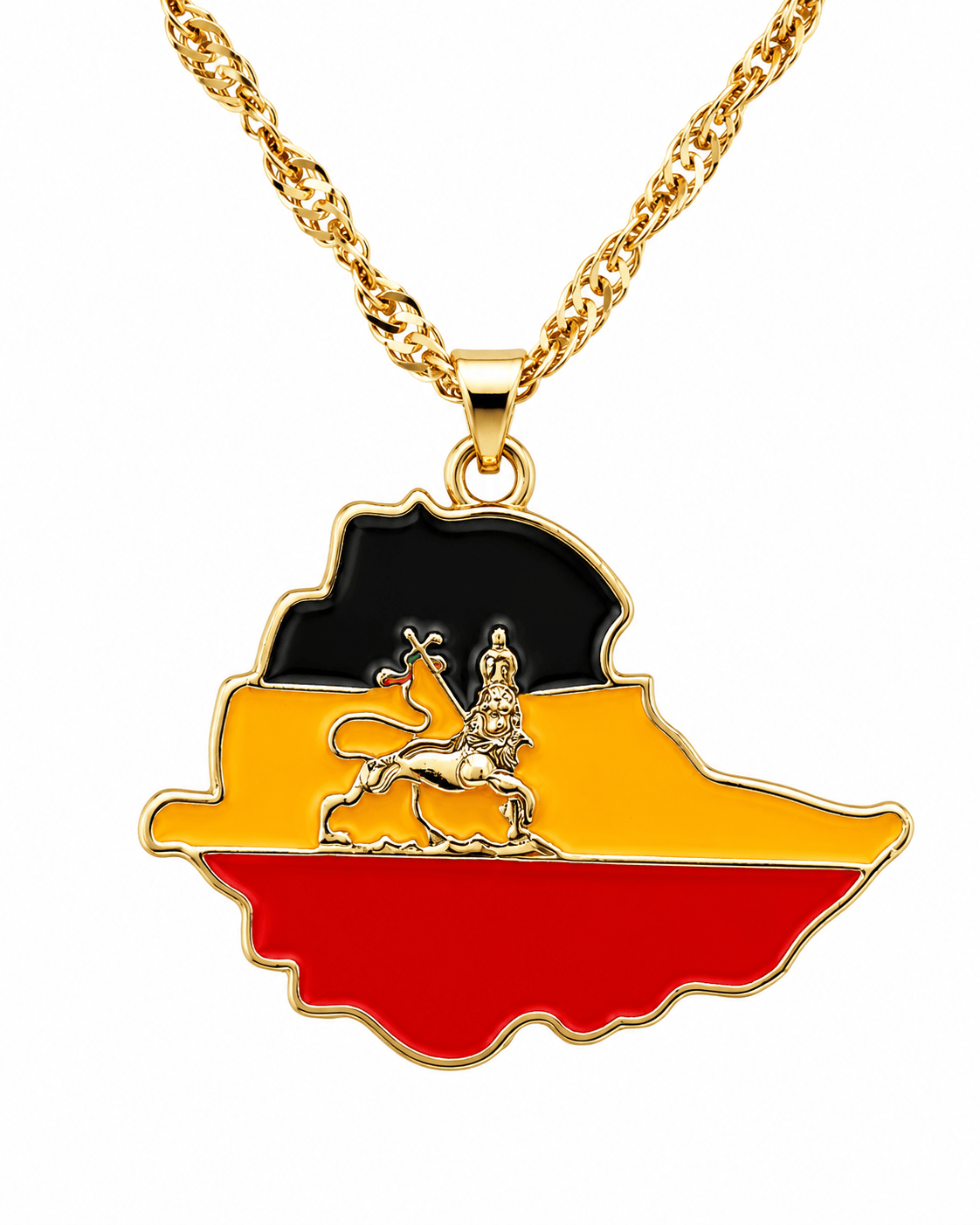 Dreamfix Health & Beauty Dreamfix - Pendentif éthiopien avec emblème du lion