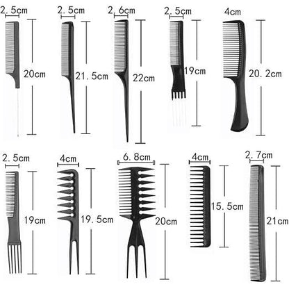 Dreamfix Health & Beauty Dreamfix Rat Tail Comb Set 10pcs