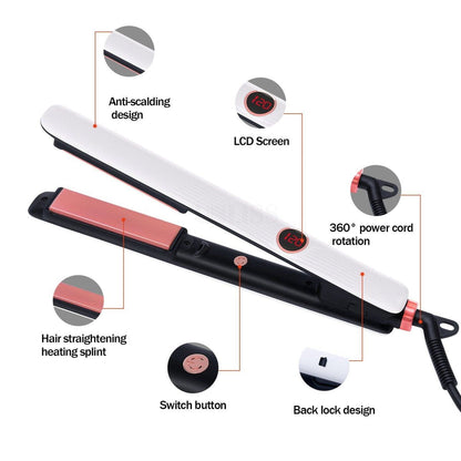 Dreamfix Health & Beauty Dreamfix Salon Hair Straightener with LCD Display (White)