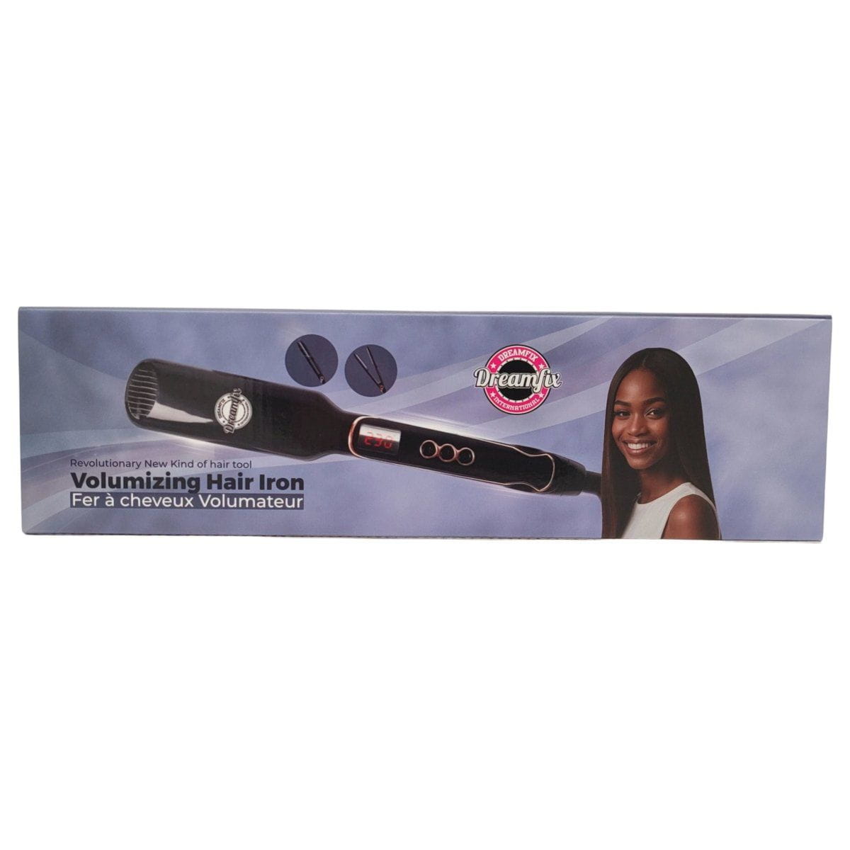 Dreamfix Health & Beauty Dreamfix Sleek Ceramic Flat Iron with Digital Control (Black)