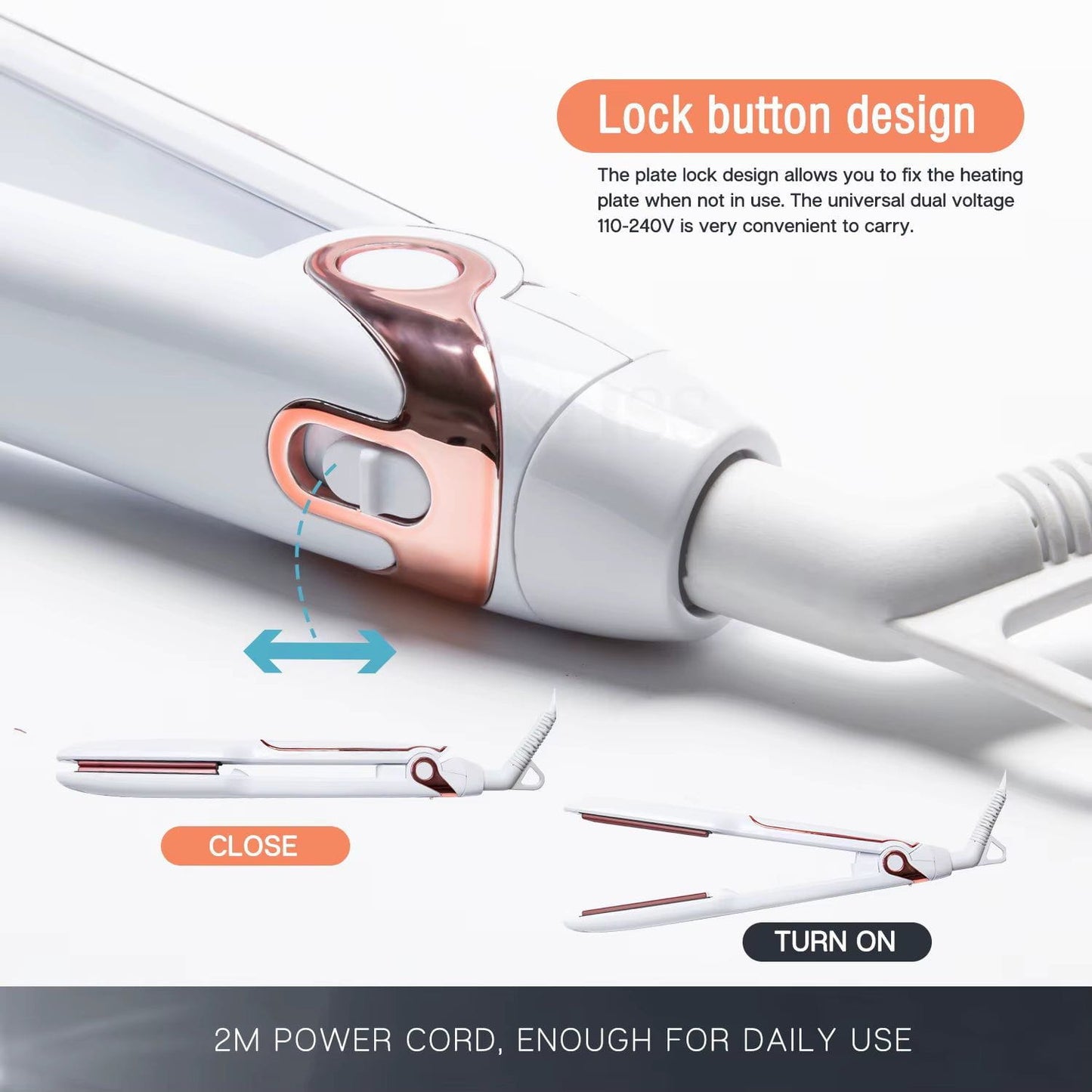 Dreamfix Health & Beauty Dreamfix Sleek Ceramic Flat Iron with Digital Control (Black)