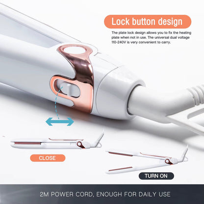 Dreamfix Health & Beauty Dreamfix Sleek Ceramic Flat Iron with Digital Control (Black)