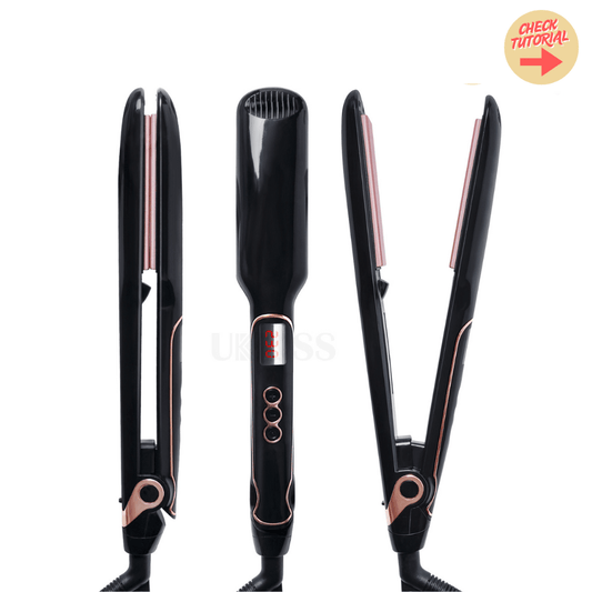 Dreamfix Health & Beauty Dreamfix Sleek Ceramic Flat Iron with Digital Control (Black)