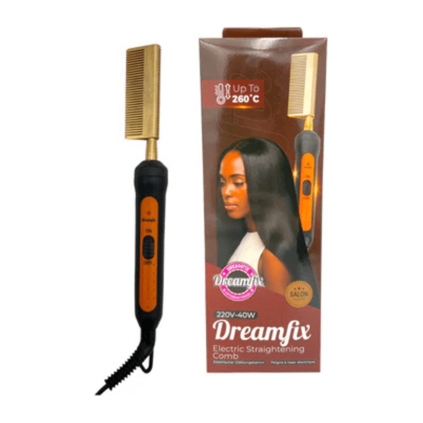 Dreamfix Health & Beauty Dreamfix Sparkles Hot Straightening Comb 350g