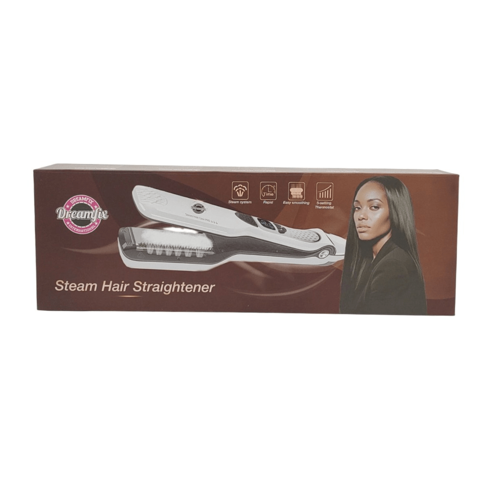 Dreamfix Health & Beauty Dreamfix Steam-Infused Nano Brush Straightener (White)