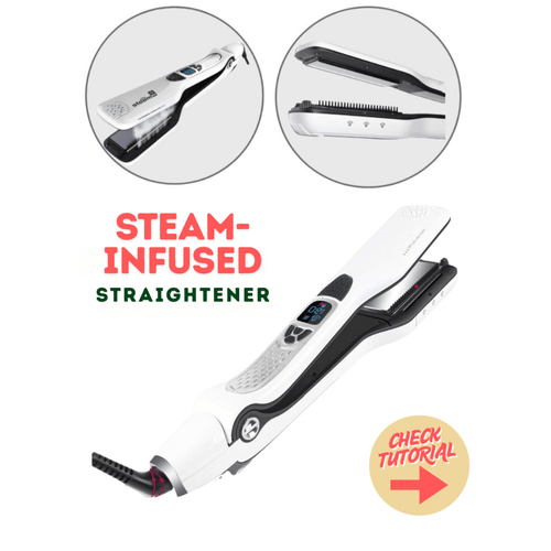 Dreamfix Health & Beauty Dreamfix Steam-Infused Nano Brush Straightener (White)