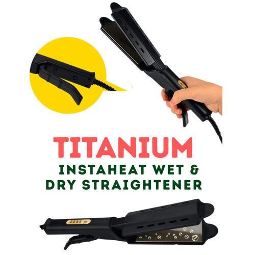 Dreamfix Health & Beauty Dreamfix Titanium InstaHeat Wet & Dry Straightener (Black)
