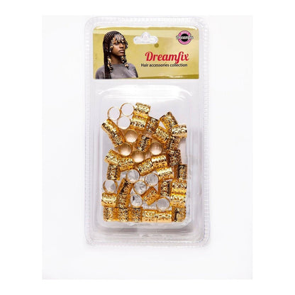 Dreamfix Health & Beauty Gold / Gold 2 Dreamfix Hair Beads for Kids Gold/Silver