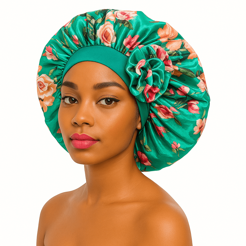 Dreamfix Health & Beauty Green #Grün Dreamfix 3D Blume Bonnet - Erwachsene