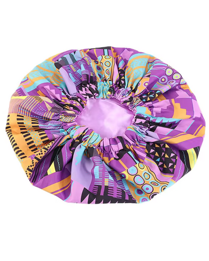 Dreamfix Health & Beauty Lila #Purple Dreamfix Ankara Print Bonnet Adult