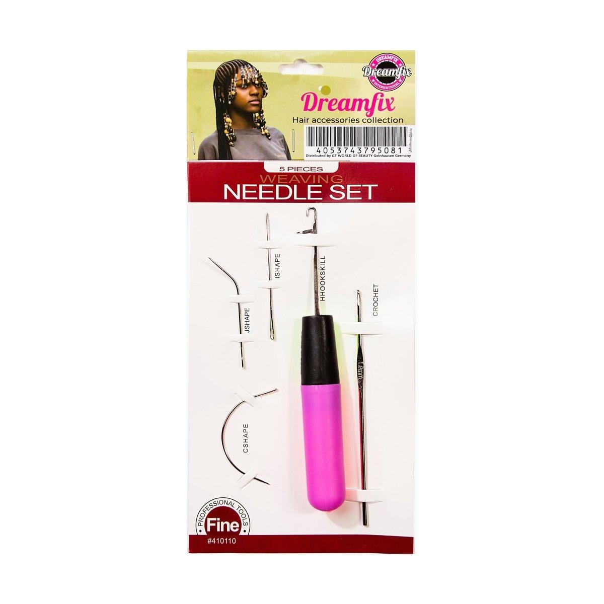 Dreamfix Health & Beauty Pink&Black Dreamfix Hair Crochet Hook needle tool crochet 5 Pcs Set Pin