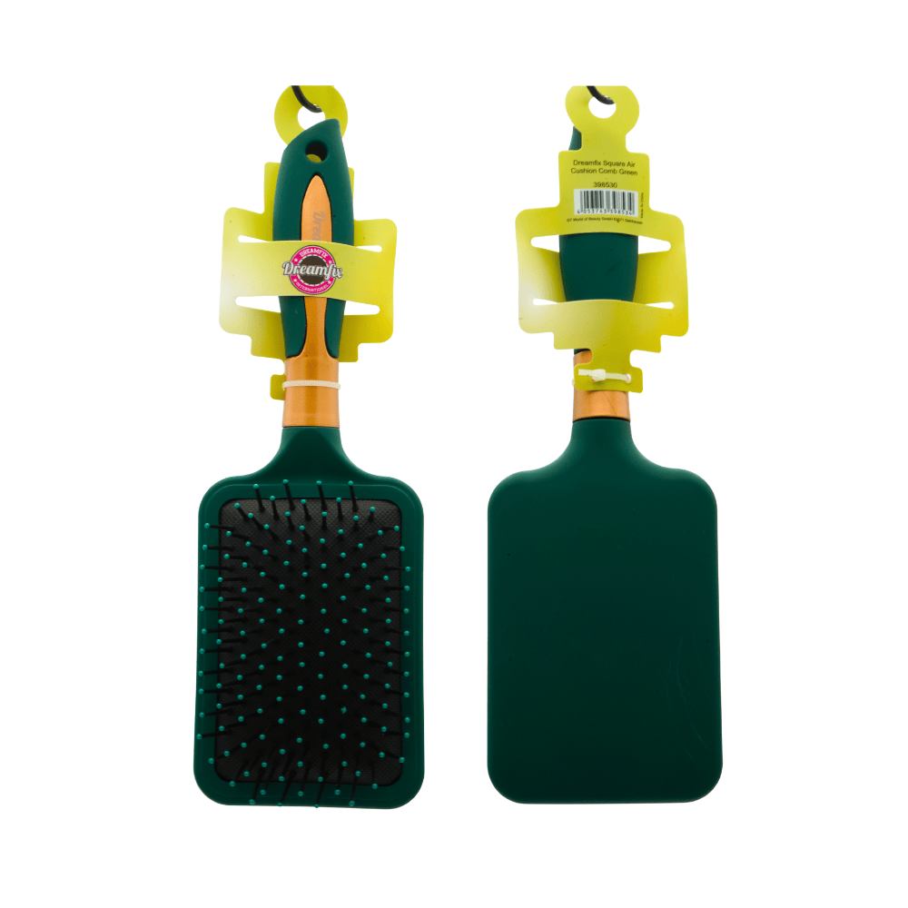 Dreamfix Health & Beauty Square Dreamfix Green Air Cushion Brush (Square & Vent & Paddle)