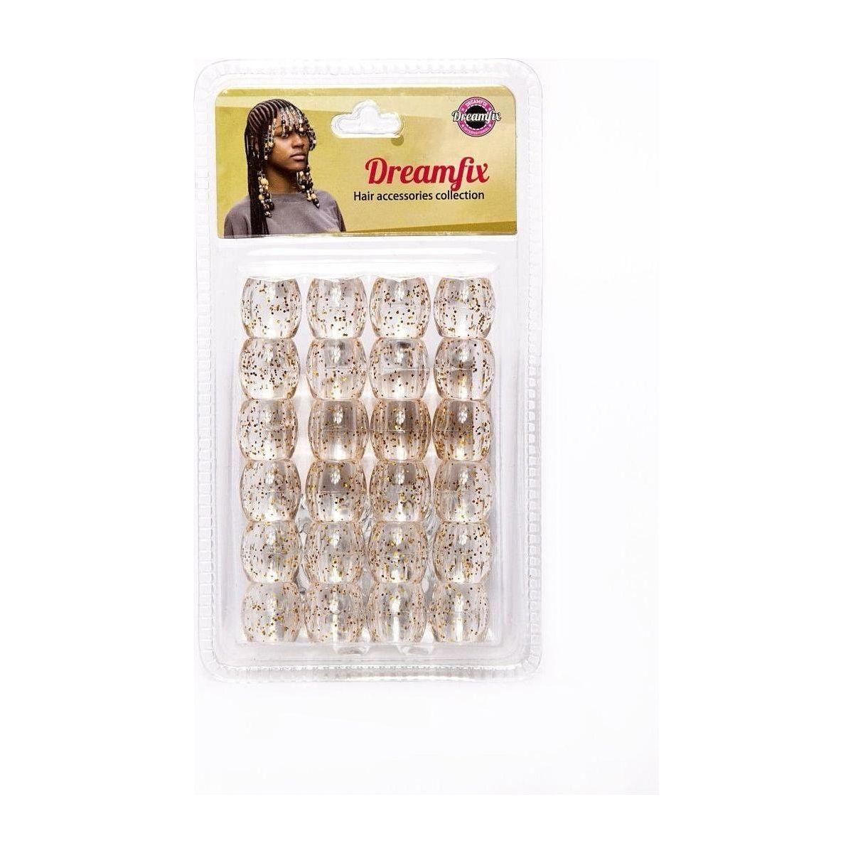 Dreamfix Health & Beauty Transparent Dreamfix Large Hole Plastic Hair Beads Kids 24pcs
