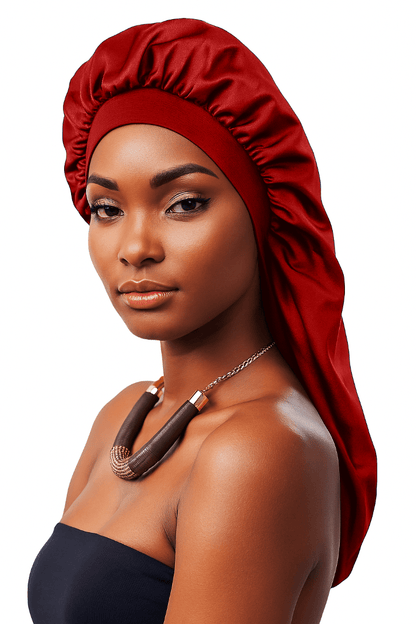 Dreamfix Health & Beauty Weinrot #118 Dreamfix Double Layer Long Hair Bonnet