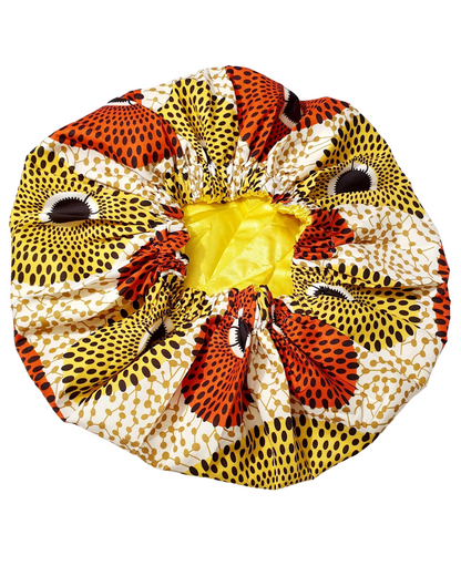 Dreamfix Health & Beauty Yellow - Wine Dreamfix Ankara Print Bonnet Adult