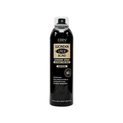 Ebin New York Health & Beauty Ebin New York Wonder Bond Spray Supreme 6.08 oz / 180ML Ebin New York Wonder Lace Bond Adhesive Spray Extreme Firm Hold Supreme 420/180/80 ml