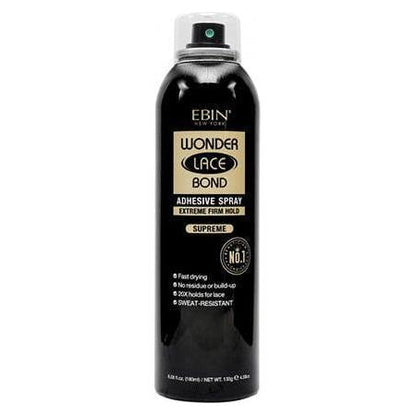Ebin New York Health & Beauty Ebin New York Wonder Lace Bond Adhesive Spray Extreme Firm Hold Supreme 420/180/80 ml