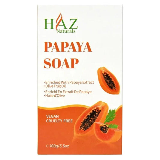 HAZ Health & Beauty Haz Savon à la papaye végan et non testé sur les animaux 100 g