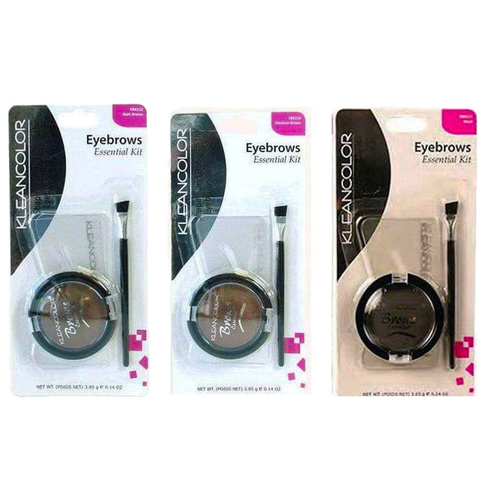 Kleancolor Health & Beauty Kleancolor Eyebrow Kit Black/Medium Brown/Brown