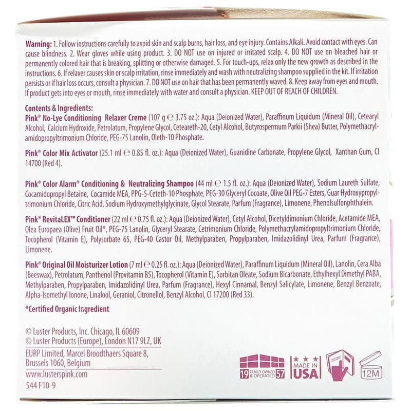 Luster's Pink Health & Beauty Pink Conditioning No-Lye Relaxer Kit Regular