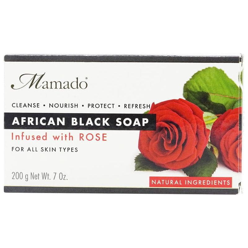 Mamado Mamado African Black Soap Infused with Rose 200g