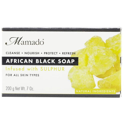 Mamado Mamado African Black Soap Infused with Sulphur 200g