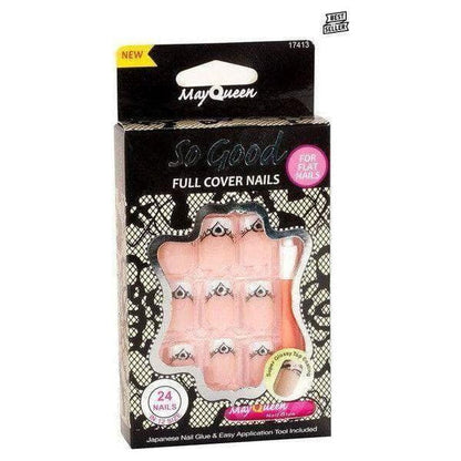 MayQueen Health & Beauty 17413 Full Cover Nails For Flat Nails