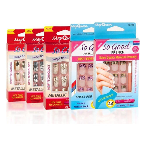 MayQueen Health & Beauty MayQueen Unique Nail Metallic For Flat Nails