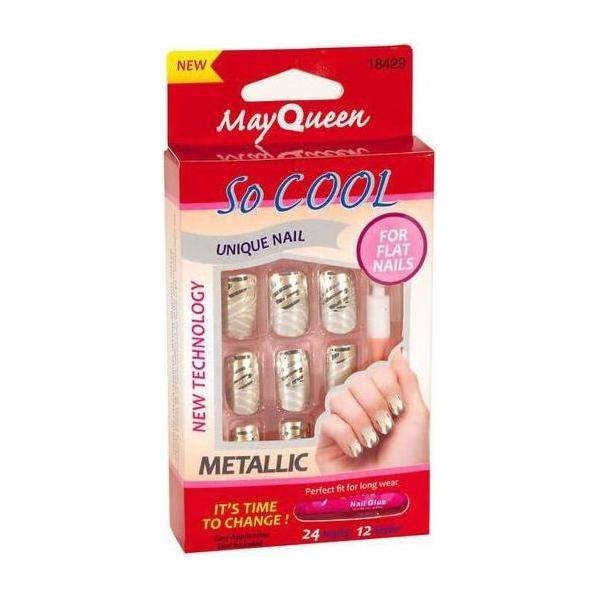 MayQueen Health & Beauty MayQueen Unique Nail Metallic For Flat Nails
