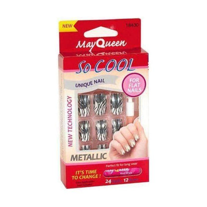 MayQueen Health & Beauty MayQueen Unique Nail Metallic For Flat Nails