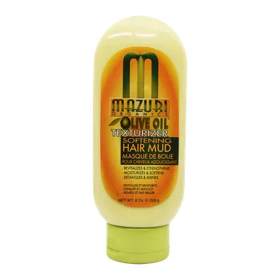 Mazuri Organics Health & Beauty Mazuri - Masque capillaire texturisant et adoucissant à l'huile d'olive bio, 8oz
