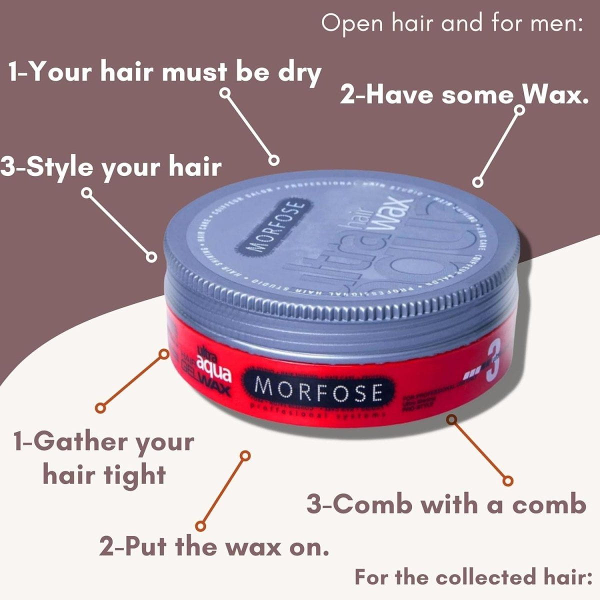 Morfose Health & Beauty Morfose Hair Gel Wax Red 150ml