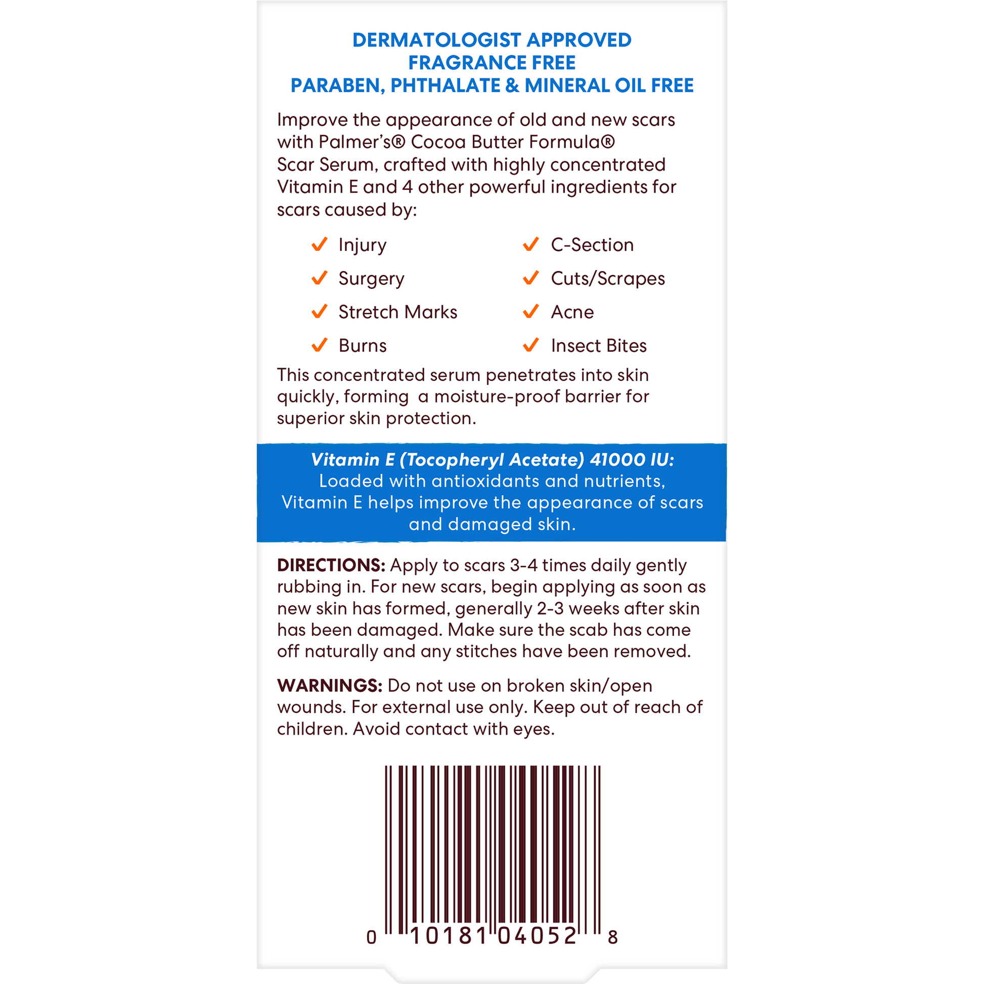 Palmer's Health & Beauty Palmer's Cocoa Butter Formula Vitamin E Scar Serum 30ml