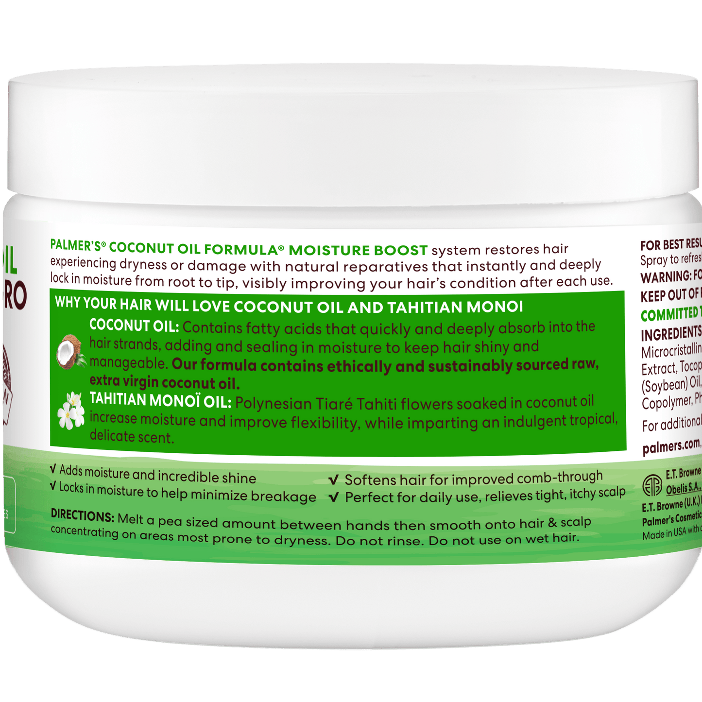 Palmer's Health & Beauty Palmer's - Soin capillaire hydratant à l'huile de coco 150 g / 250 g