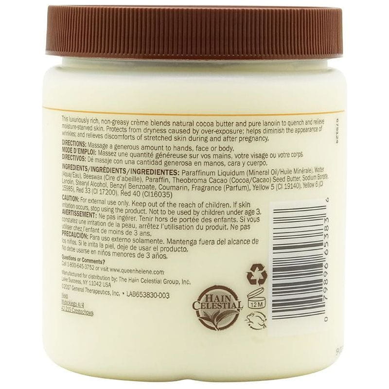 Queen Helene Health & Beauty Queen Helene Cocoa Butter Face +Body Creme 443ml