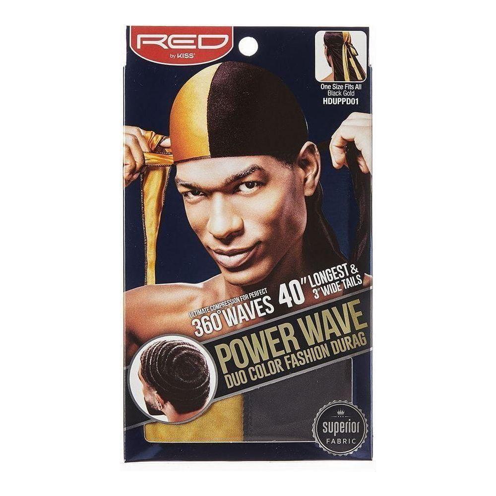 Red by Kiss Health & Beauty Black/Gold RED By Kiss: Power Wave DUO Durag