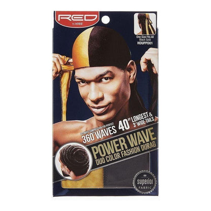 Red by Kiss Health & Beauty Black/Gold RED By Kiss: Power Wave DUO Durag